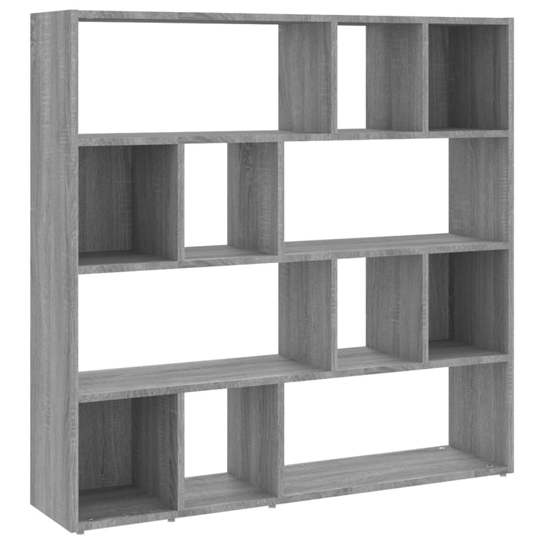 Boekenkast/kamerscherm 105x24x102 cm grijs sonoma eikenkleurig