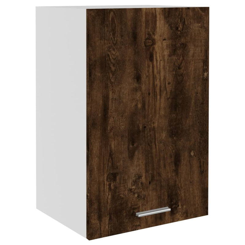Wandkast 39,5x31x60 cm bewerkt hout gerookt eikenkleurig
