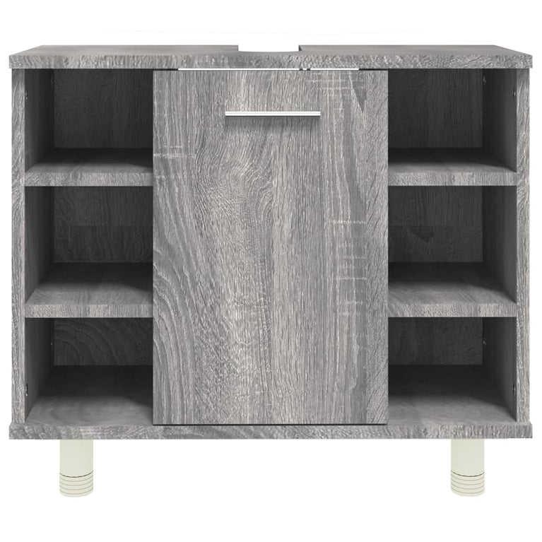 Badkamerkast 60x32x53,5 cm bewerkt hout grijs sonoma eikenkleur MeubelReus