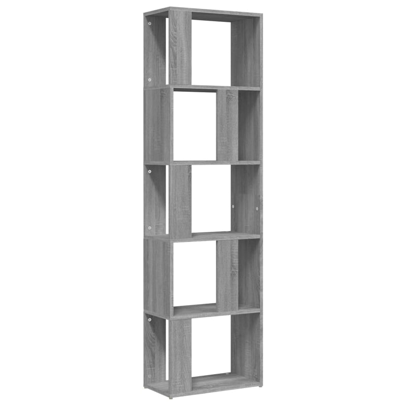 Boekenkast 45x24x160 cm bewerkt hout grijs sonoma eikenkleurig MeubelReus
