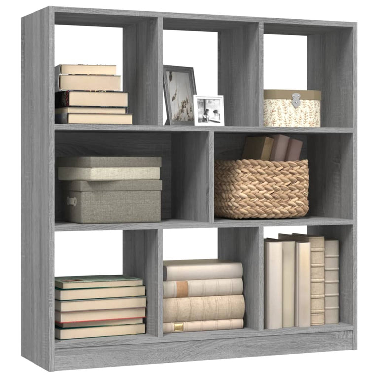 Boekenkast 97,5x29,5x100 cm bewerkt hout grijs sonoma eiken MeubelReus
