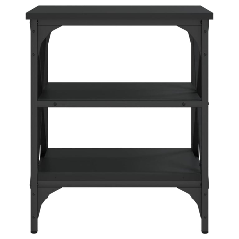 Bijzettafels 2 st 40x42x50 cm bewerkt hout zwart MeubelReus