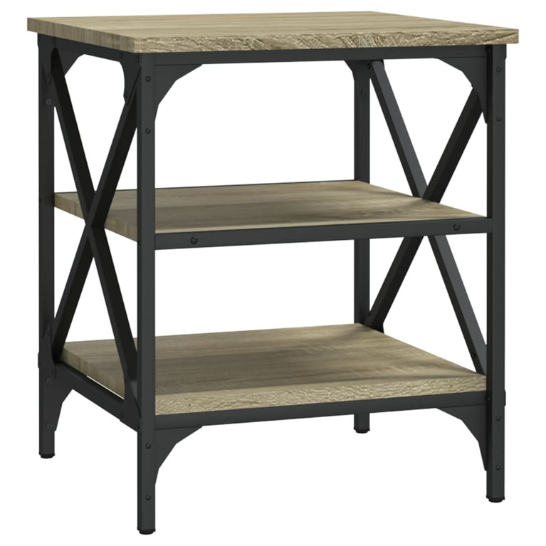Bijzettafels 2 st 40x42x50 cm bewerkt hout sonoma eikenkleurig MeubelReus