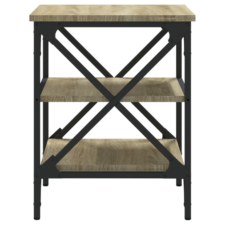 Bijzettafels 2 st 40x42x50 cm bewerkt hout sonoma eikenkleurig MeubelReus