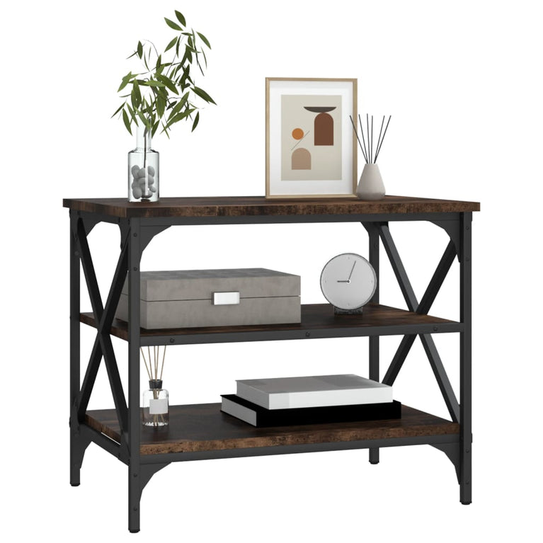 Tv-meubel 60x40x50 cm bewerkt hout gerookt eikenkleurig MeubelReus