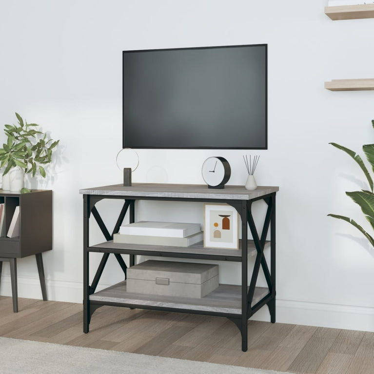 Tv-meubel 60x40x50 cm bewerkt hout grijs sonoma eikenkleurig MeubelReus