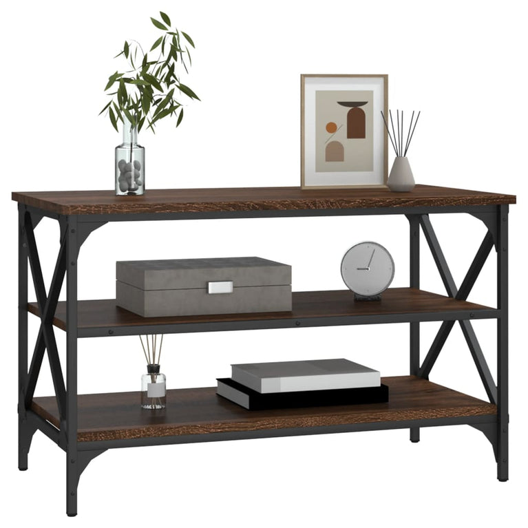 Tv-meubel 80x40x50 cm bewerkt hout bruin eikenkleur MeubelReus
