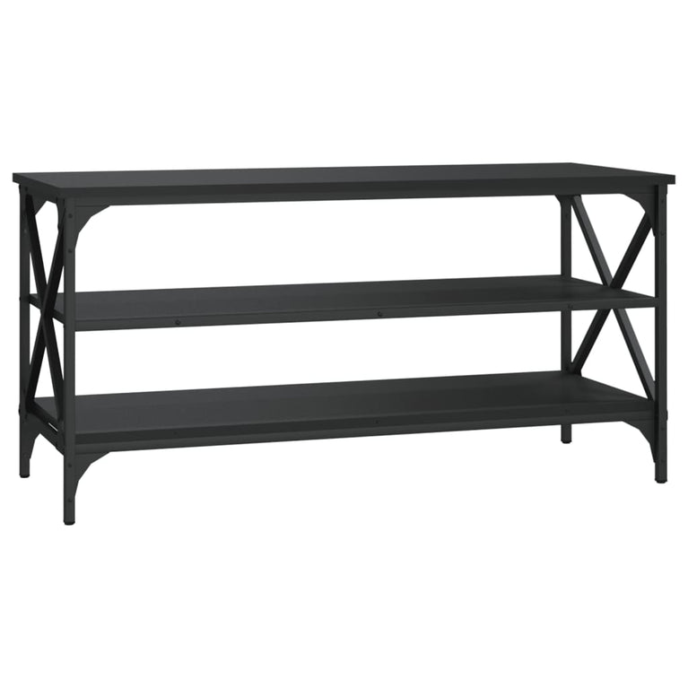 Tv-meubel 100x40x50 cm bewerkt hout zwart MeubelReus