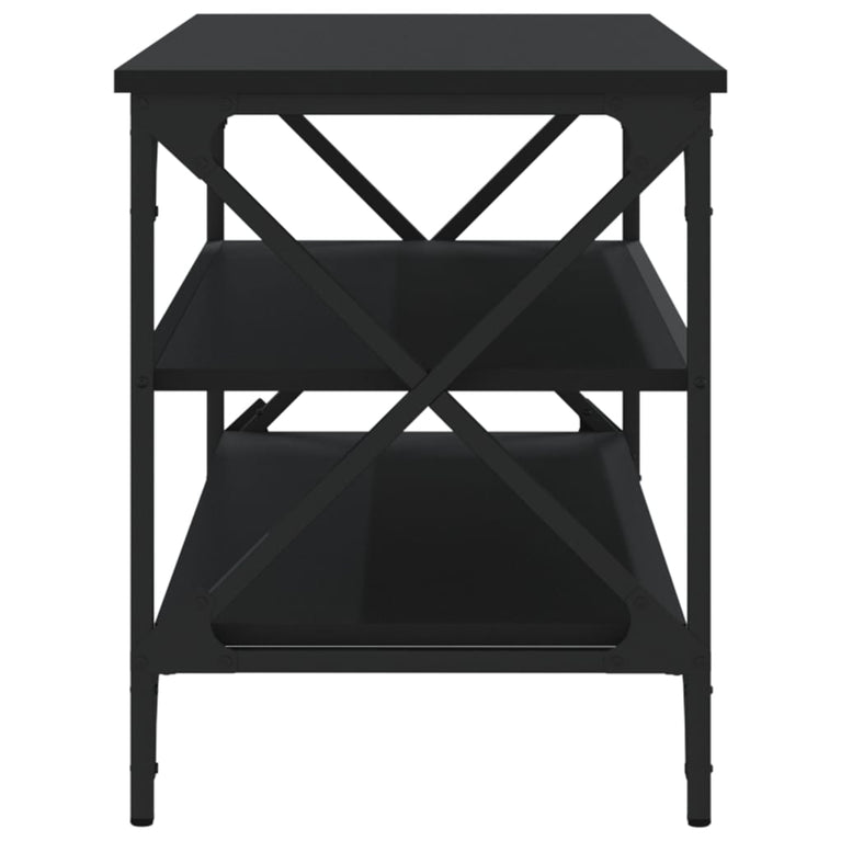 Tv-meubel 100x40x50 cm bewerkt hout zwart MeubelReus