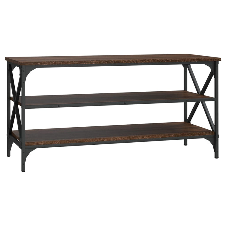 Tv-meubel 100x40x50 cm bewerkt hout bruin eikenkleur MeubelReus