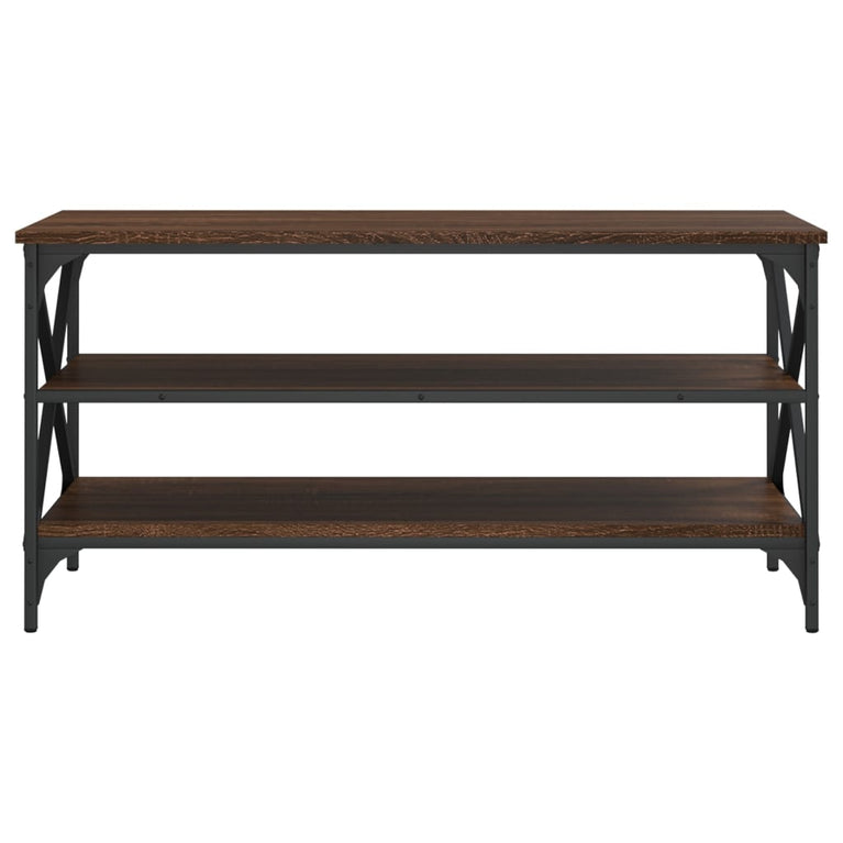 Tv-meubel 100x40x50 cm bewerkt hout bruin eikenkleur MeubelReus
