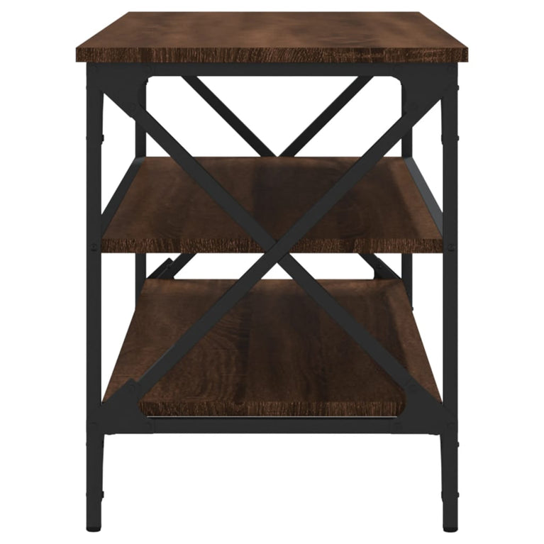 Tv-meubel 100x40x50 cm bewerkt hout bruin eikenkleur MeubelReus