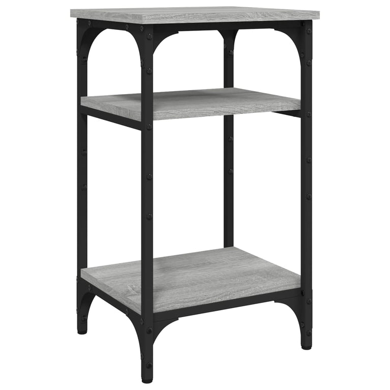 Bijzettafel 35x30x60 cm bewerkt hout grijs sonoma eikenkleurig MeubelReus