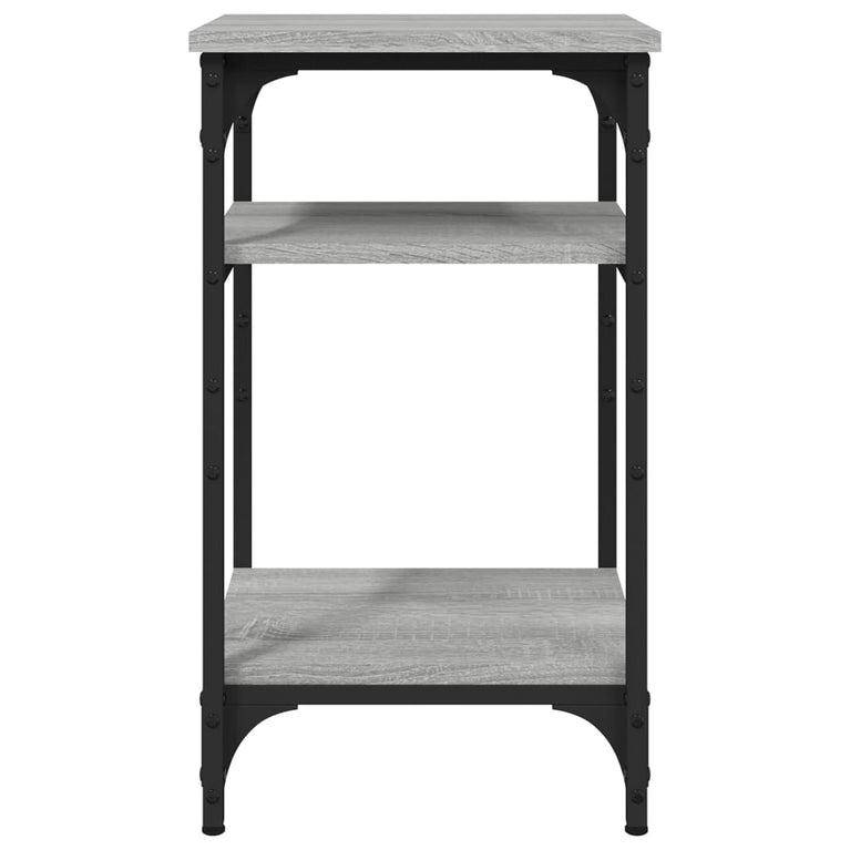 Bijzettafel 35x30x60 cm bewerkt hout grijs sonoma eikenkleurig MeubelReus