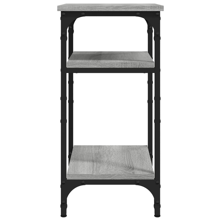 Bijzettafel 35x30x60 cm bewerkt hout grijs sonoma eikenkleurig MeubelReus