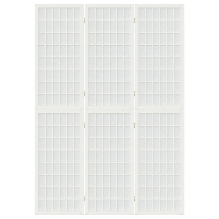 Kamerscherm inklapbaar 3 panelen Japanse stijl 120x170 cm wit