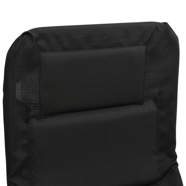 Ligbedden 2 st inklapbaar textileen en gepoedercoat staal zwart MeubelReus