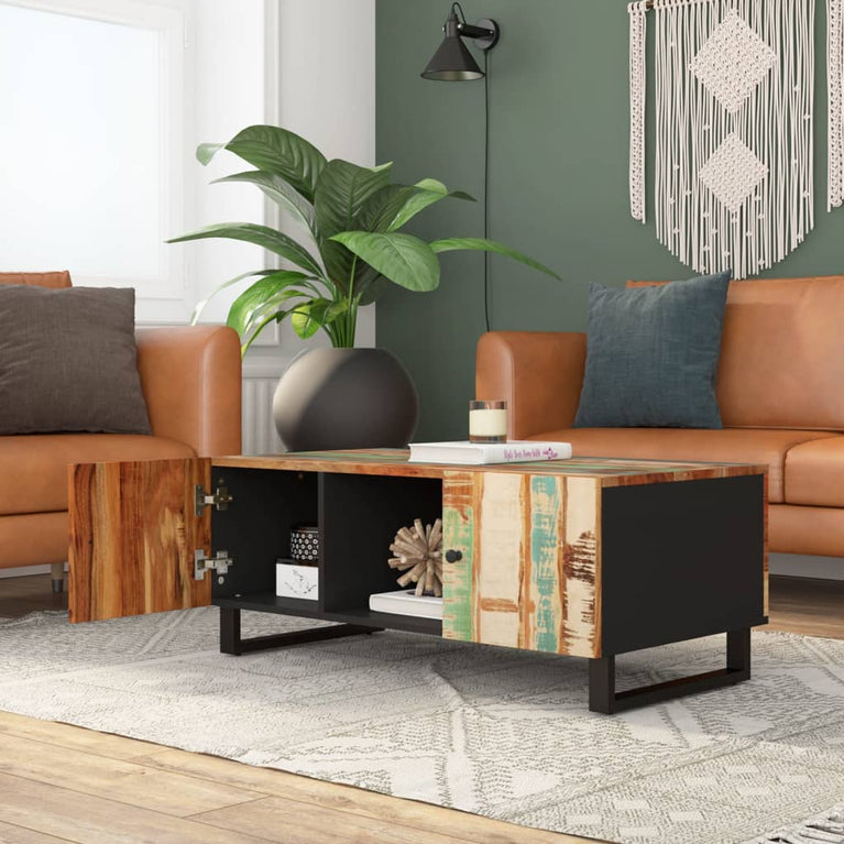 Salontafel 100x54x40 cm massief gerecycled hout en bewerkt hout
