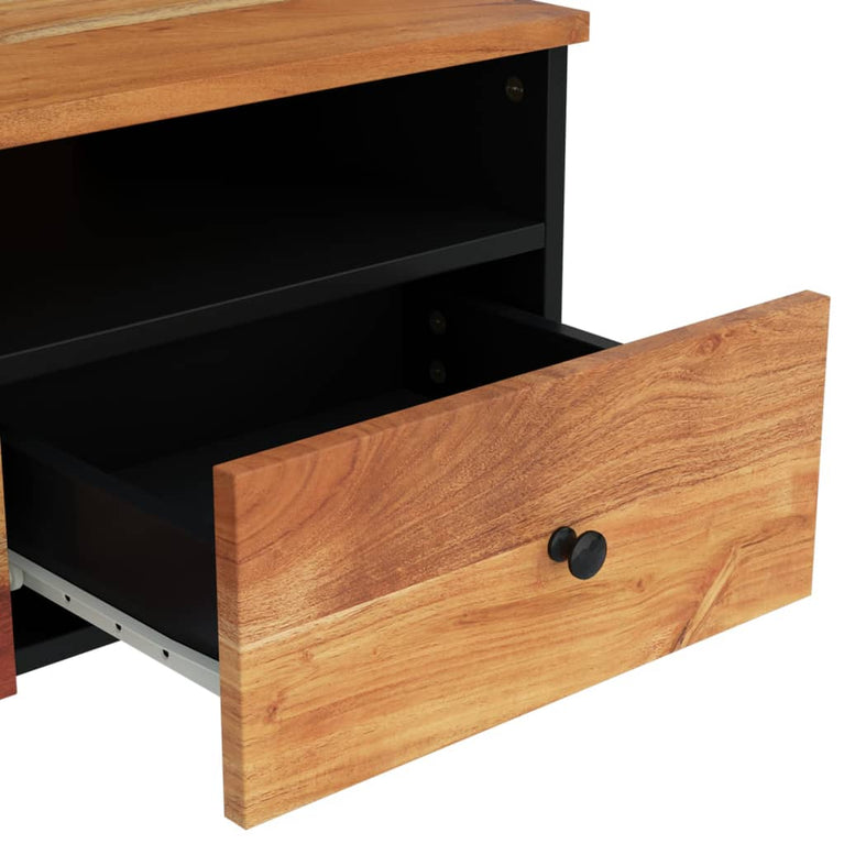 Salontafel 80x54x40 cm massief acaciahout en bewerkt hout MeubelReus