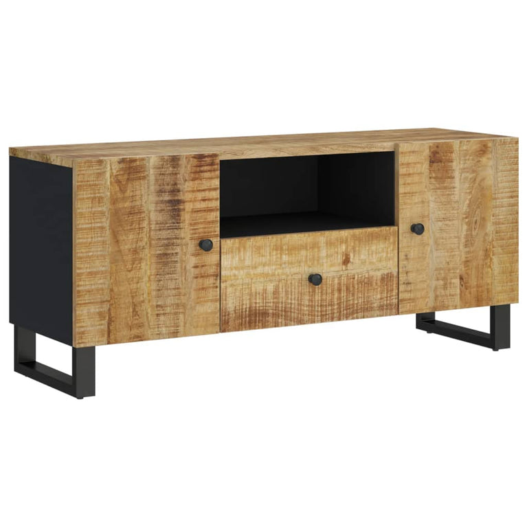 Tv-meubel 105x33,5x46 cm massief mangohout en bewerkt hout MeubelReus