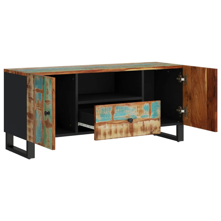 Tv-meubel 105x33,5x46 cm massief hout gerecycled bewerkt hout
