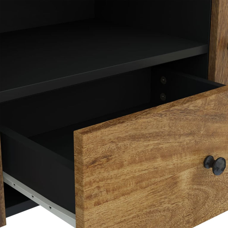 Tv-meubel 105x33,5x46 cm massief mangohout en bewerkt hout