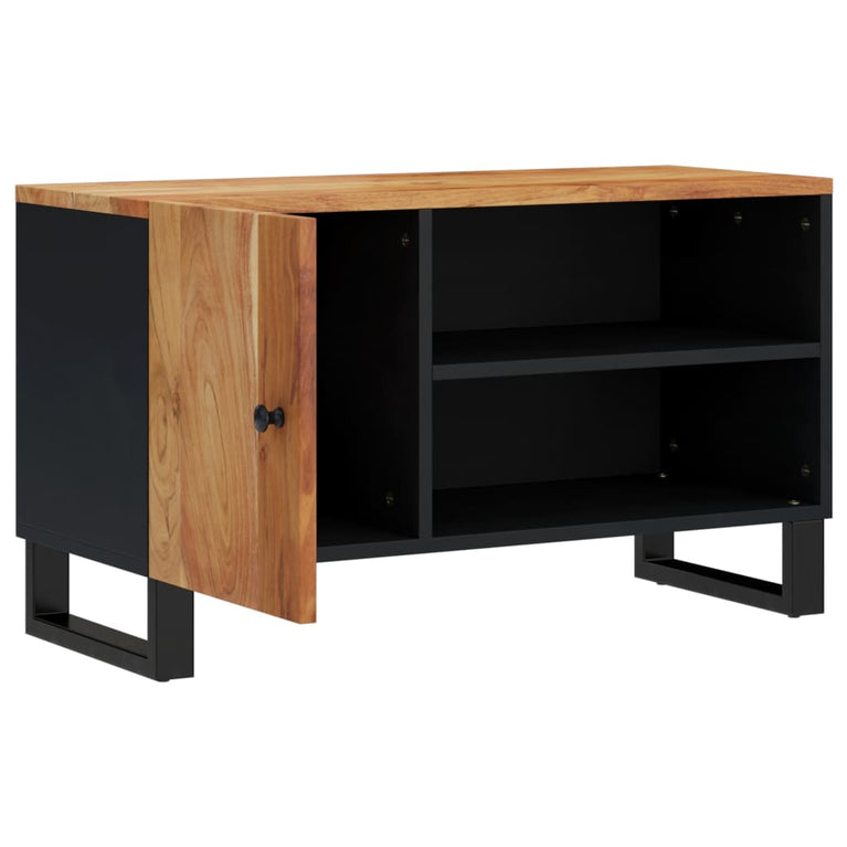 Tv-meubel 80x33x46 cm massief acaciahout en bewerkt hout MeubelReus