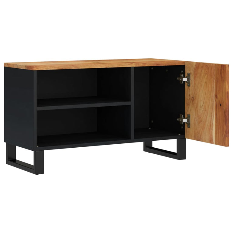 Tv-meubel 80x33x46 cm massief acaciahout en bewerkt hout MeubelReus