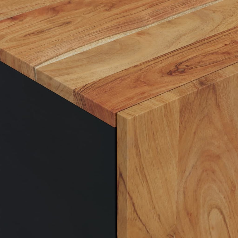 Tv-meubel 80x33x46 cm massief acaciahout en bewerkt hout MeubelReus