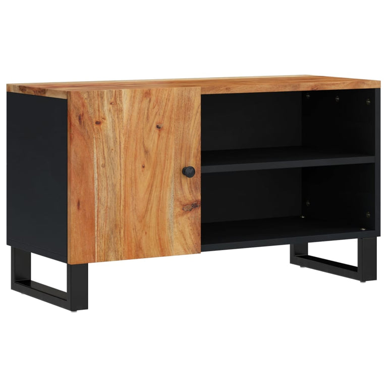 Tv-meubel 80x33x46 cm massief acaciahout en bewerkt hout MeubelReus