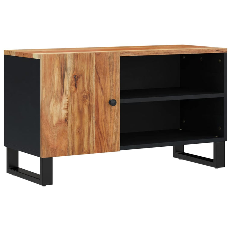 Tv-meubel 80x33x46 cm massief acaciahout en bewerkt hout MeubelReus