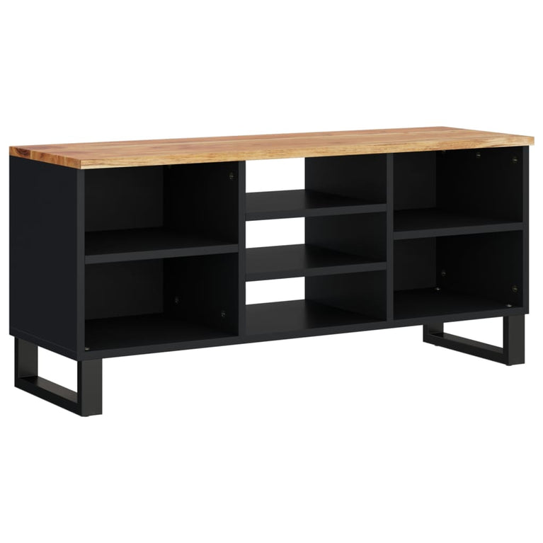 Tv-meubel 100x33x46 cm massief acaciahout en bewerkt hout MeubelReus
