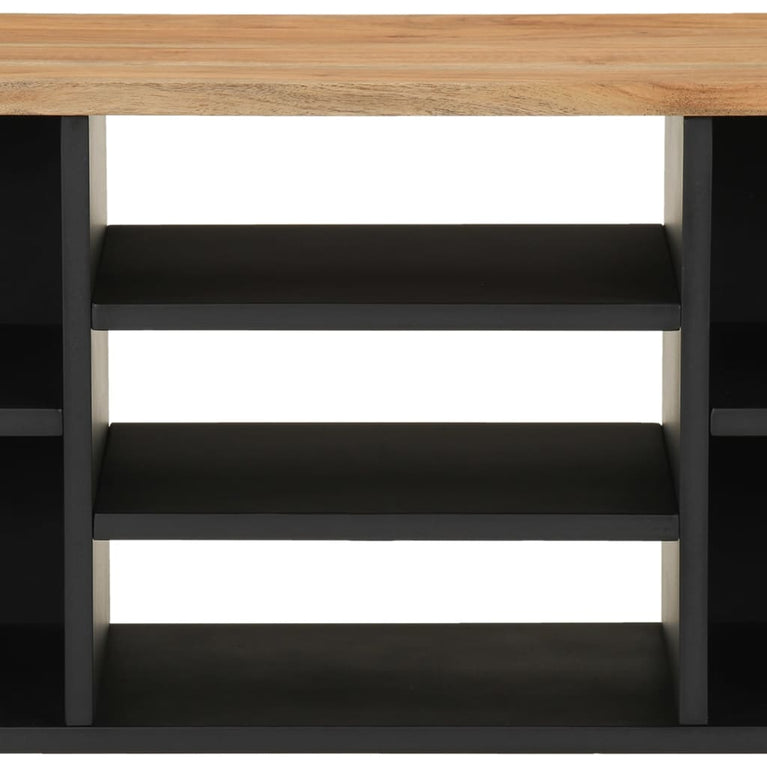 Tv-meubel 100x33x46 cm massief acaciahout en bewerkt hout MeubelReus