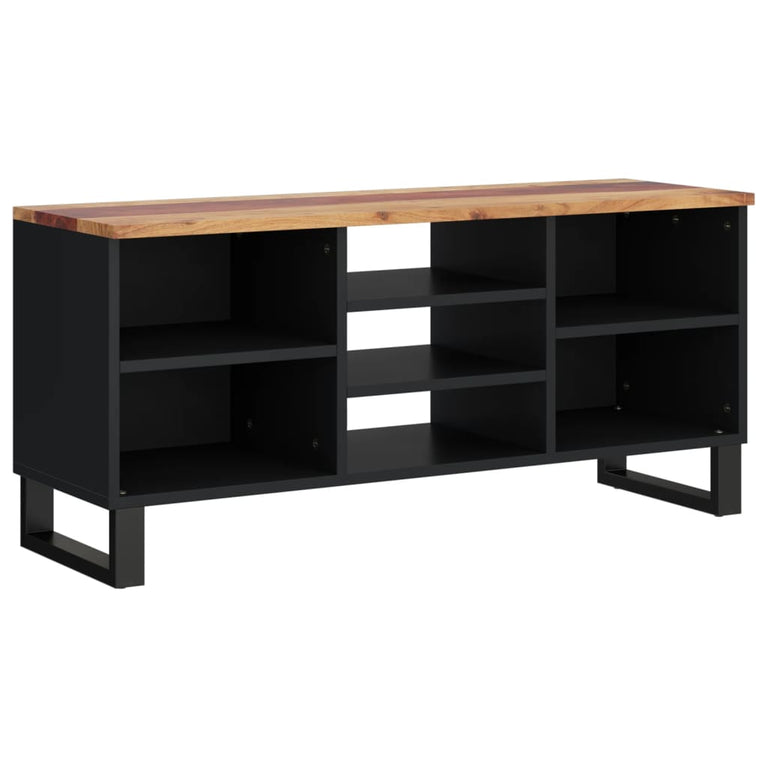 Tv-meubel 100x33x46 cm massief acaciahout en bewerkt hout MeubelReus