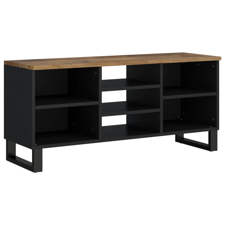 Tv-meubel 100x33x46 cm massief mangohout en bewerkt hout MeubelReus
