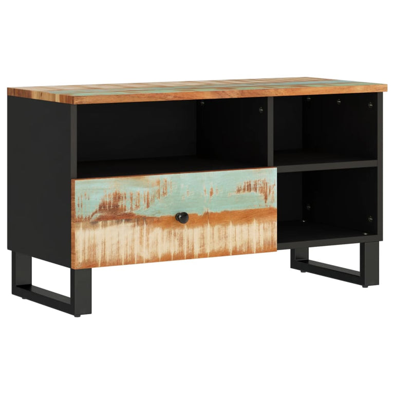 Tv-meubel 80x33x46 cm massief hergebruikt hout en bewerkt hout MeubelReus