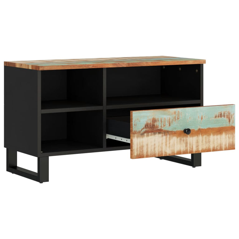 Tv-meubel 80x33x46 cm massief hergebruikt hout en bewerkt hout MeubelReus