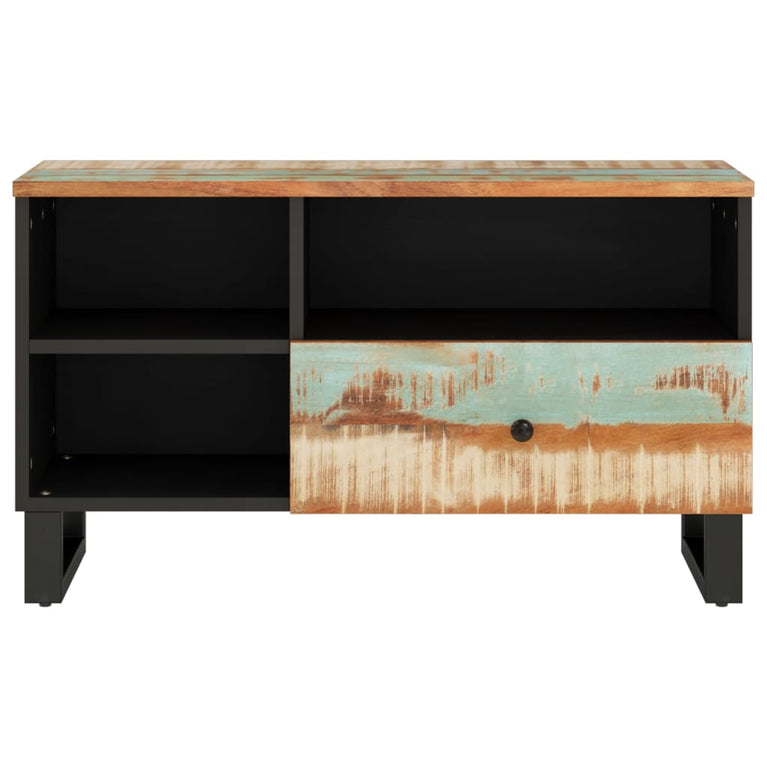Tv-meubel 80x33x46 cm massief hergebruikt hout en bewerkt hout MeubelReus
