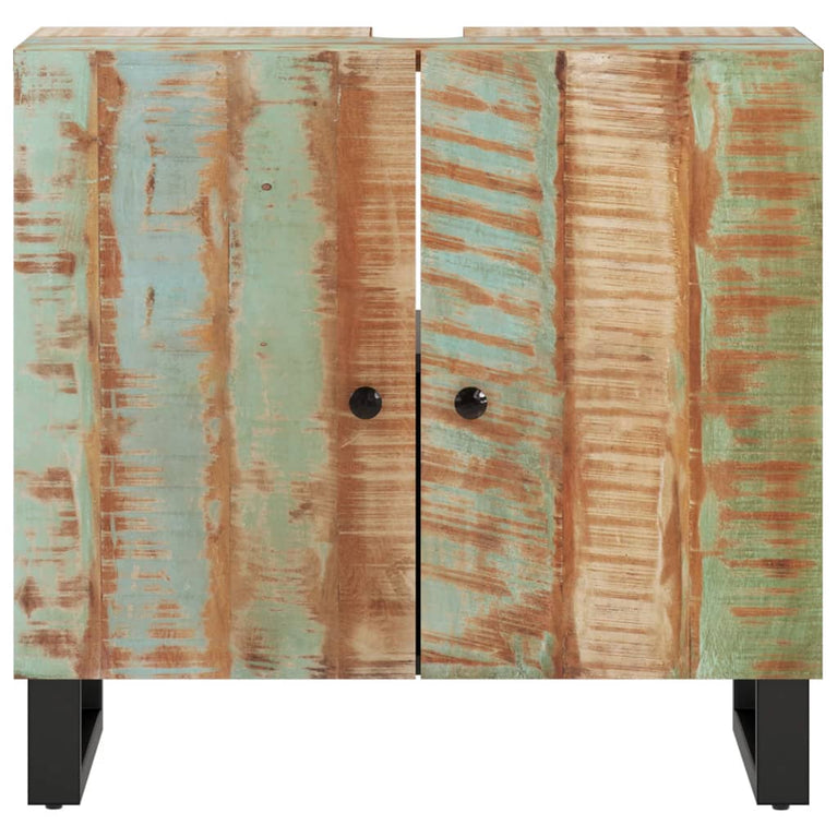 Wastafelkast 62x33x58 cm massief recycled hout en bewerkt hout
