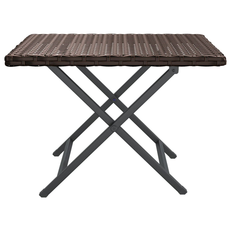 Tafel inklapbaar 45x35x32 cm poly rattan bruin MeubelReus