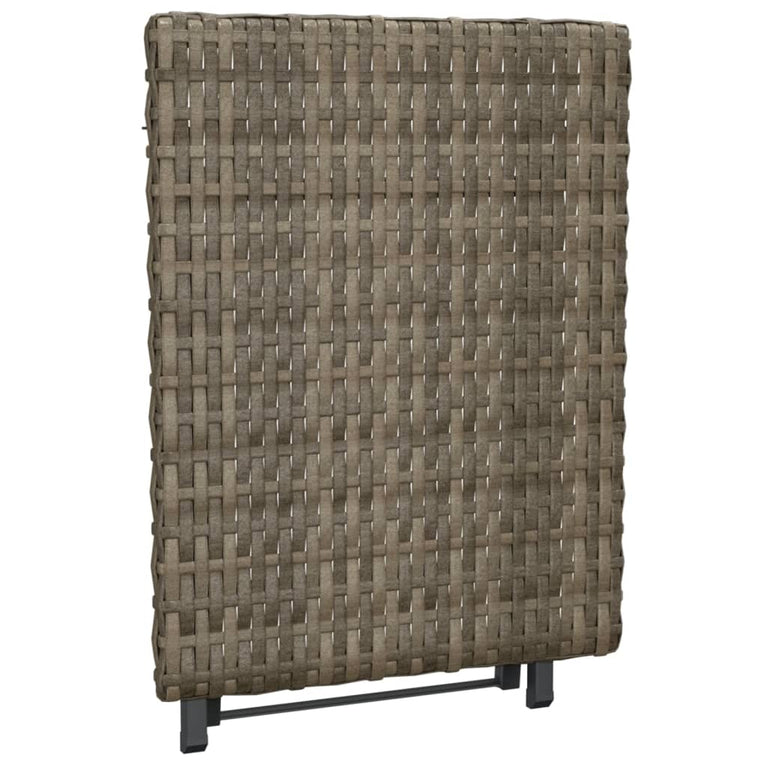 Tafel inklapbaar 45x35x32 cm poly rattan grijs MeubelReus