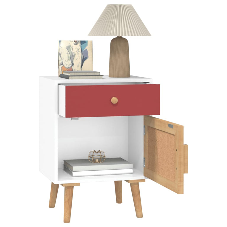 Nachtkastjes 2 st 40x30x55 cm bewerkt hout wit MeubelReus