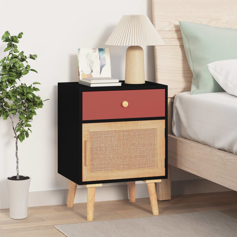 Nachtkastjes 2 st 40x30x55 cm bewerkt hout zwart MeubelReus