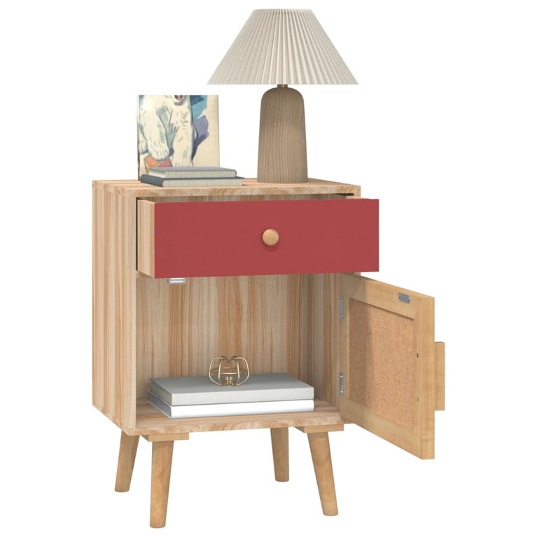 Nachtkastje 40x30x55 cm bewerkt hout MeubelReus