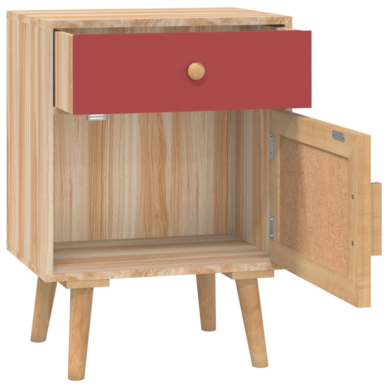 Nachtkastje 40x30x55 cm bewerkt hout MeubelReus