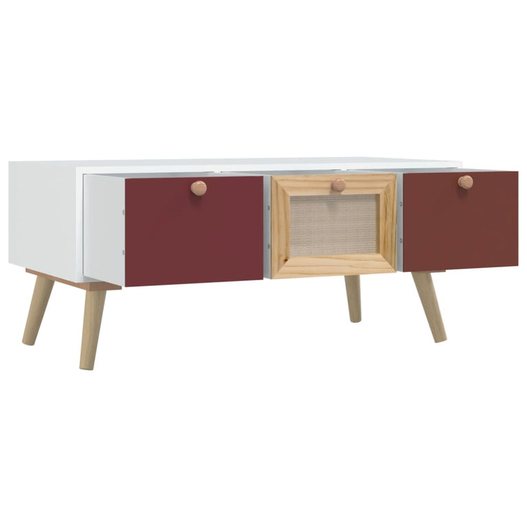Salontafel met lades 80x40x35,5 cm bewerkt hout MeubelReus