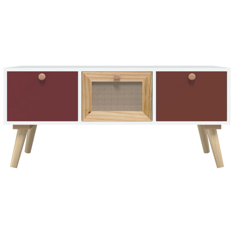 Salontafel met lades 80x40x35,5 cm bewerkt hout MeubelReus