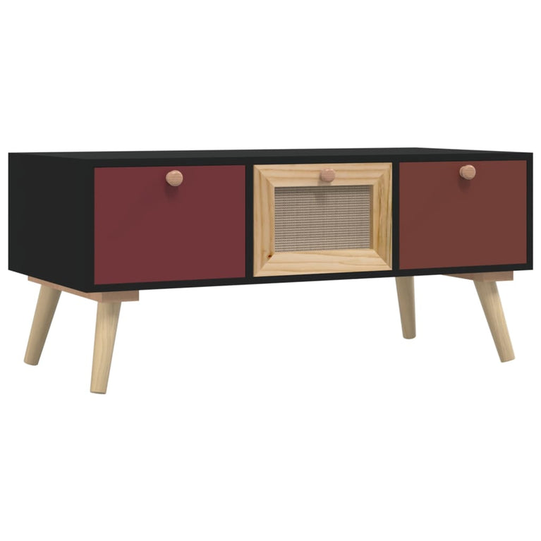 Salontafel met lades 80x40x35,5 cm bewerkt hout MeubelReus