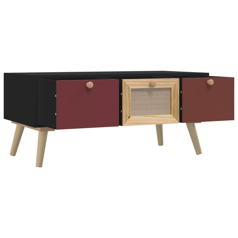 Salontafel met lades 80x40x35,5 cm bewerkt hout MeubelReus