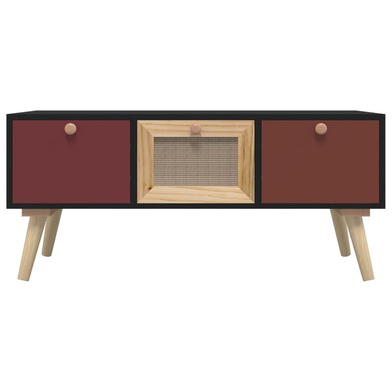 Salontafel met lades 80x40x35,5 cm bewerkt hout MeubelReus